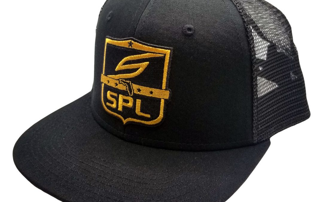 Snapback Hat, SPL League Shield Black Gold