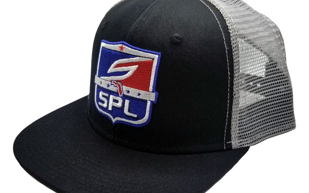 Snapback Hat, SPL League Shield Black Gray