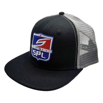 Social Paintball Snapback Hat, SPL League Shield Black Gray