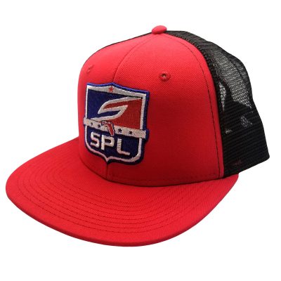 Social Paintball Snapback Hat, SPL League Shield Red Black