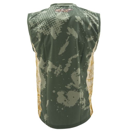 Social Paintball Grit Sleeveless Jersey, Grunge Back