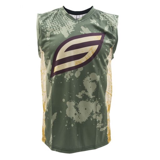 Social Paintball Grit Sleeveless Jersey, Grunge Front
