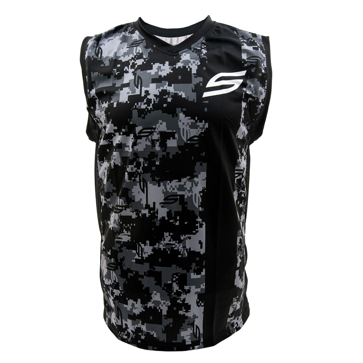 Grit Sleeveless Jersey, Socam Black