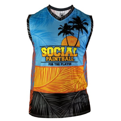 Social Paintball Grit Sleeveless Jersey, Tropics Front