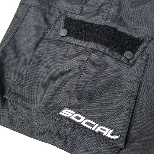 Grit v3 Paintball Shorts, Stealth Black Cargo Pocket Zoom