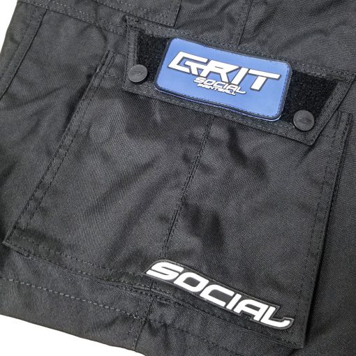 Grit v3 Paintball Shorts, Stealth Black Cargo Pocket Zoom