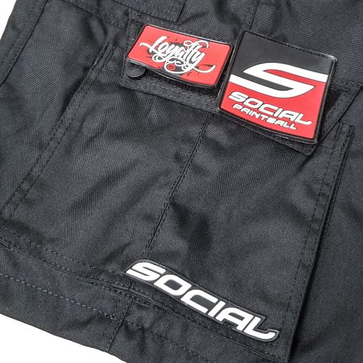 Grit v3 Paintball Shorts, Stealth Black Cargo Pocket Zoom