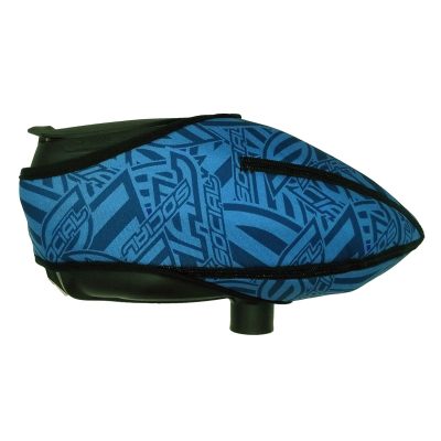 Social Paintball Omni Universal Hopper Cover, Blue Social Pattern Side