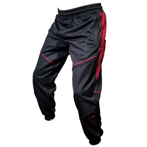 Grit J1 Paintball Jogger Pants, Black Red Side Angle