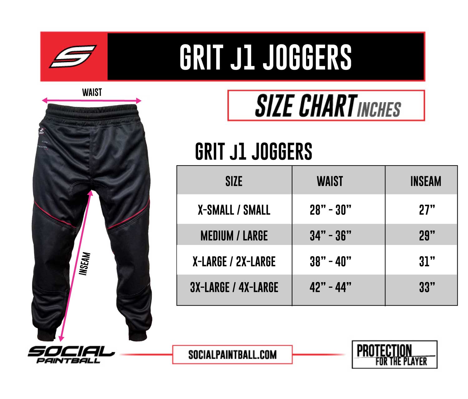 Grit J1 Paintball Jogger Pants, Bones - Social Paintball