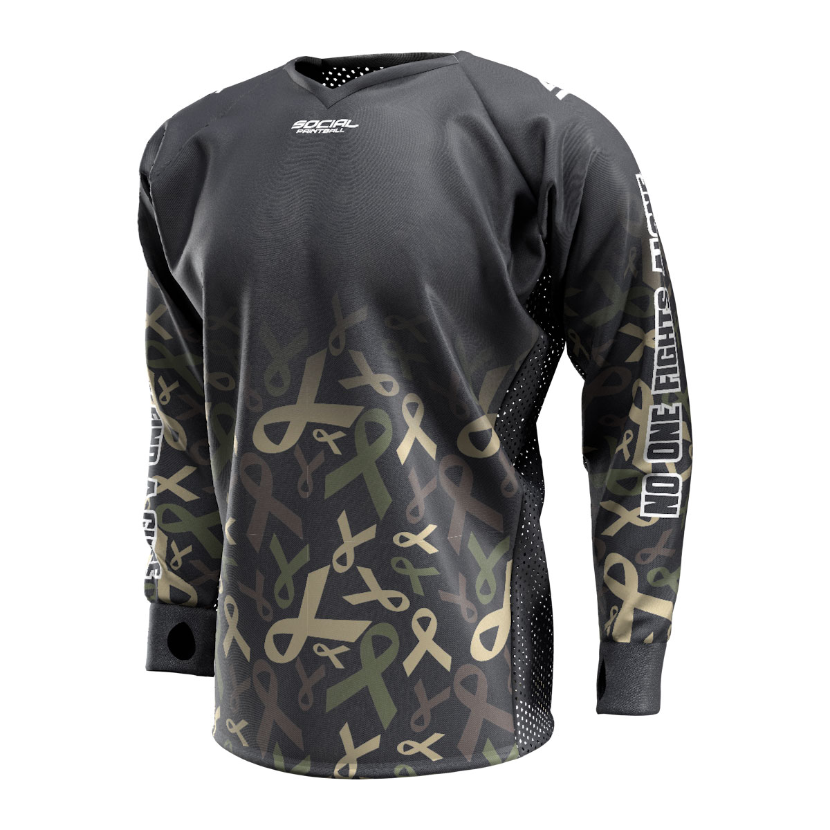 Fox Raglan T-Shirt Black/Camo Full Range 