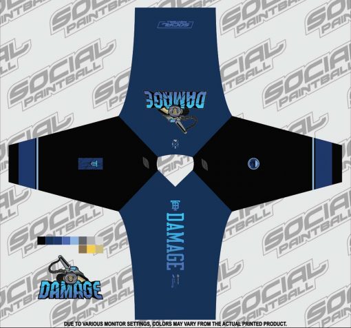 Tampa Bay Damage Unpadded SMPL Jersey, LE Original Training Blue Black