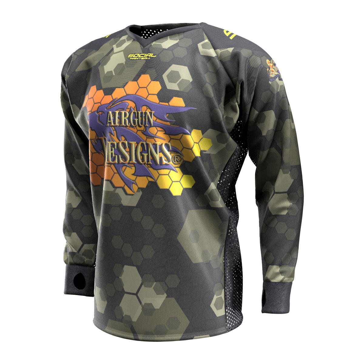 AGD Airgun Designs SMPL Jersey, Green Hex - Social Paintball