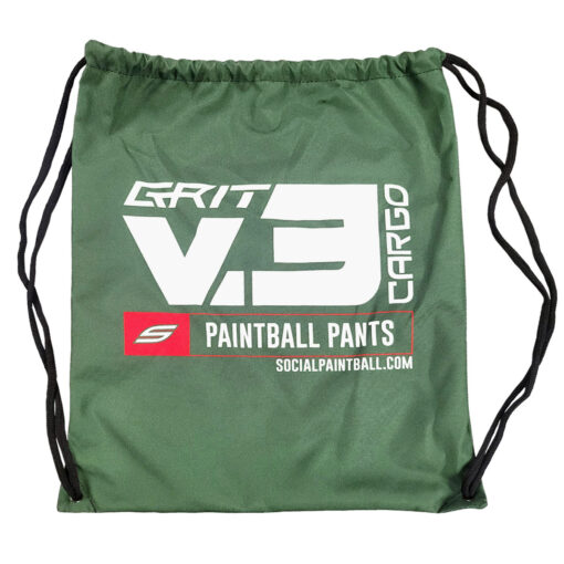 Grit v3 Cargo Pants, Black Drawstring Bag Green